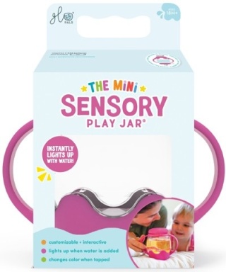 Glo Pals, Mini słoik sensoryczny, świecący do napełnienia wodą, kolor rózowy