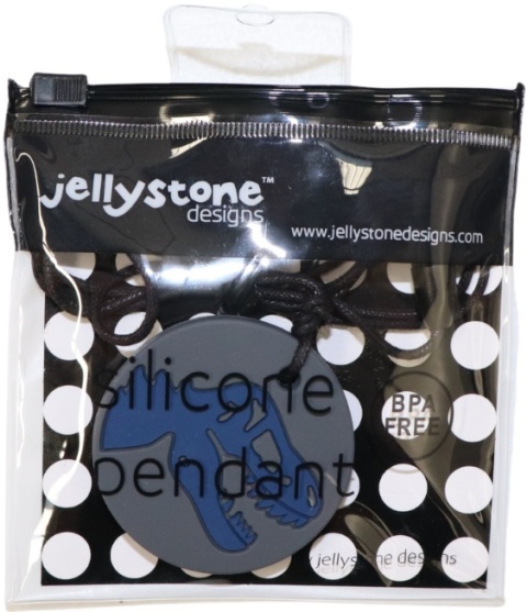 Jellystone, Gryzak terapeutyczny, antystresowy naszyjnik – dinozaur szary