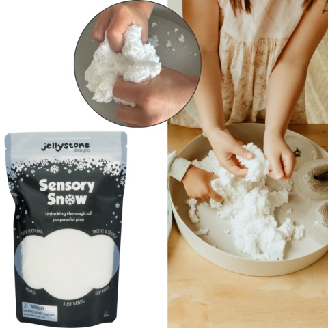 Jellystone, Sensory Snow, Sensoryczny śnieg, miękka masa sensoryczna dla dzieci, 3+
