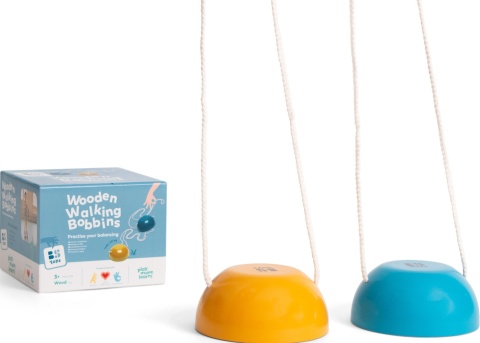 BS Toys, Drewniane szczudła – zabawka dla dzieci 3+, nauka równowagi i koordynacji
