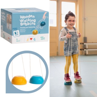 BS Toys, Drewniane szczudła – zabawka dla dzieci 3+, nauka równowagi i koordynacji