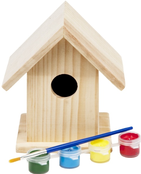 Bs Toys, Drewniany domek dla ptaków do malowania farbami DIY, 3+