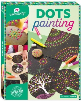 Janod Zestaw kreatywny Malowanie kropkami Dots painting I love creativity 8+