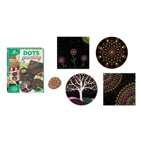 Janod Zestaw kreatywny Malowanie kropkami Dots painting I love creativity 8+