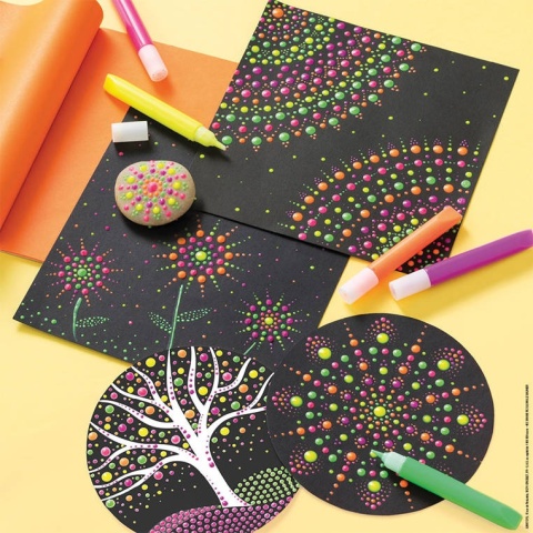 Janod Zestaw kreatywny Malowanie kropkami Dots painting I love creativity 8+