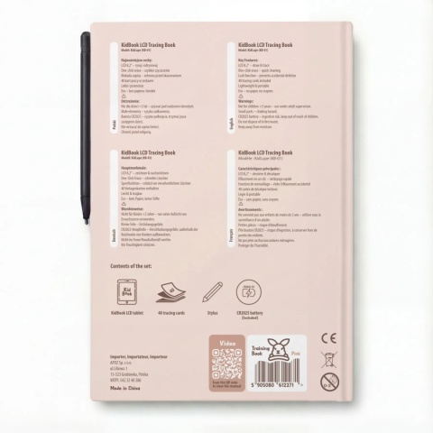 KidLupe Tablet Graficzny z kartami pracy do rysowania KidBook królik Rabbit