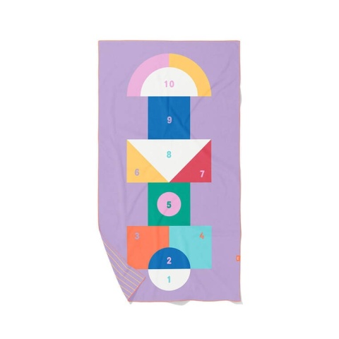 QUUT Dwustronny ręcznik plażowy PlayTowels L (180 x 100cm) Hopscotch