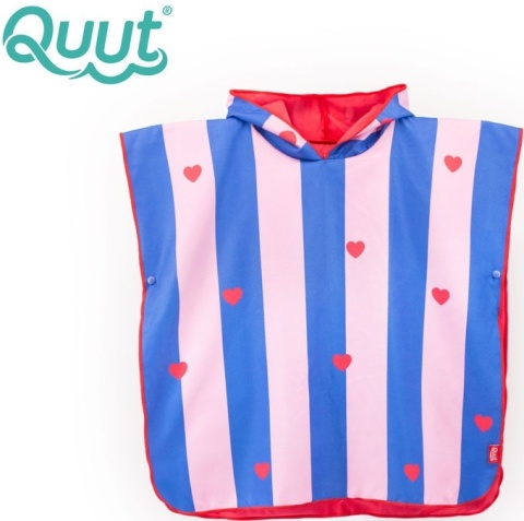QUUT Dwustronne poncho kąpielowe dla dzieci Cherry Red