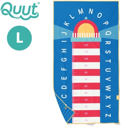 QUUT Dwustronny ręcznik plażowy PlayTowels L (180 x 100cm) Lighthouse Blue