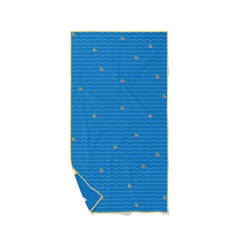 QUUT Dwustronny ręcznik plażowy PlayTowels L (180 x 100cm) Lighthouse Blue