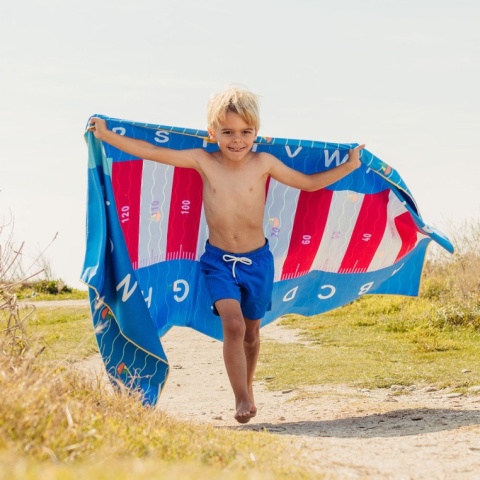 QUUT Dwustronny ręcznik plażowy PlayTowels L (180 x 100cm) Lighthouse Blue