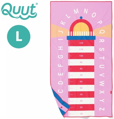 QUUT Dwustronny ręcznik plażowy PlayTowels L (180 x 100cm) Lighthouse Cherry