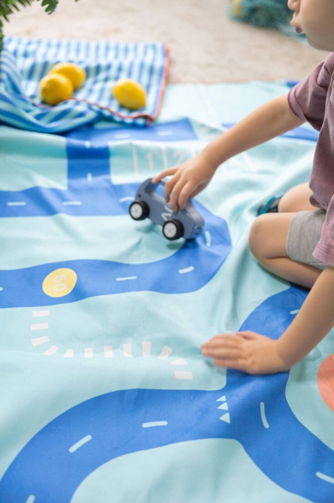 QUUT Dwustronny ręcznik plażowy PlayTowels L (180 x 100cm) Road
