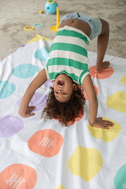 QUUT Dwustronny ręcznik plażowy PlayTowels XL (180 x 180cm) Balancing Game