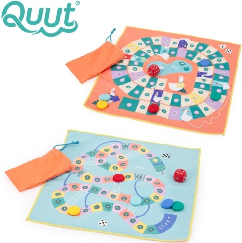 QUUT Podróżny zestaw gier 2w1 Węże i Drabiny oraz Gra w Gęsi wodoodporny Travel Game