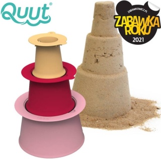 QUUT Zestaw 3 foremek do piasku Wieża Alto Cherry + Banana Pink
