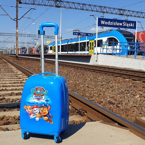 Walizka dziecięca podróżna na kółkach Psi Patrol - niebieska duża
