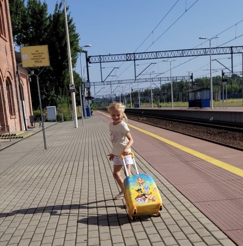 Walizka podróżna na kółkach Psi Patrol - żółta duża
