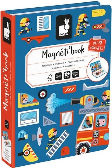 Janod Magnetyczna układanka Straż pożarna Magnetibook 3-8 lat