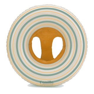 Koło do pływania dmuchane kółko treningowe z siedziskiem Baby Striped Amber Vanilla Copenh