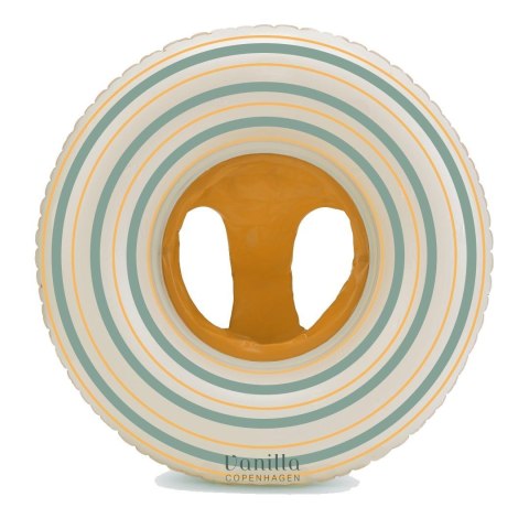 Koło do pływania dmuchane kółko treningowe z siedziskiem Baby Striped Amber Vanilla Copenh