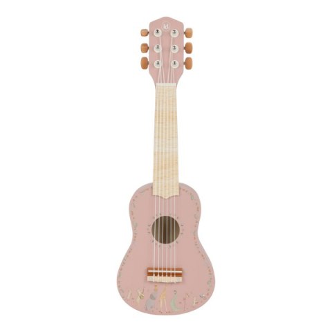 Little Dutch Drewniana gitara różowa Safari Friends FSC
