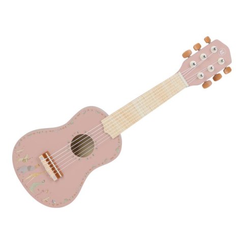 Little Dutch Drewniana gitara różowa Safari Friends FSC