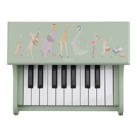 Little Dutch Drewniane pianino zielone Safari Friends FSC