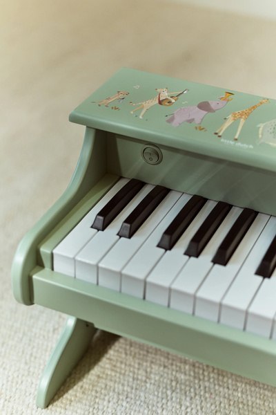 Little Dutch Drewniane pianino zielone Safari Friends FSC