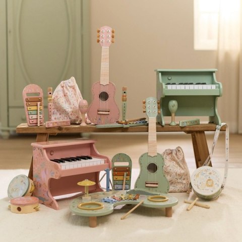 Little Dutch Drewniane pianino zielone Safari Friends FSC