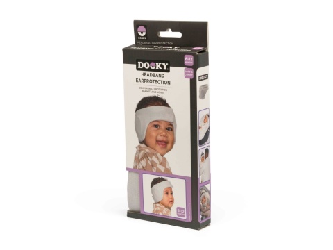 DOOKY Słuchawki ochronne opaska 6-12m Grey