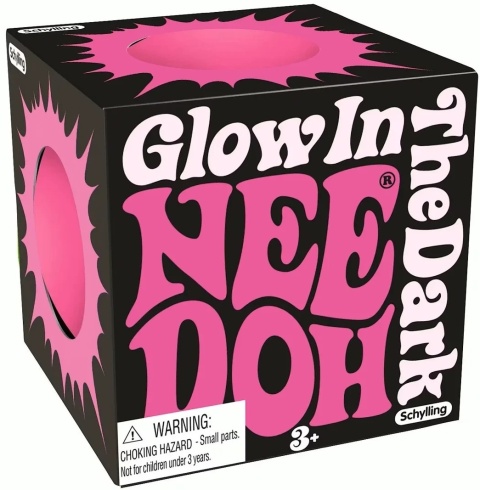 NeeDoh GLOW IN THE DARK sensoryczny gniotek świecący w ciemności Schylling - różowy