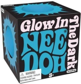 NeeDoh GLOW IN THE DARK sensoryczny gniotek świecący w ciemności Schylling - niebieski