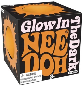 NeeDoh GLOW IN THE DARK sensoryczny gniotek świecący w ciemności Schylling - pomarańczowy
