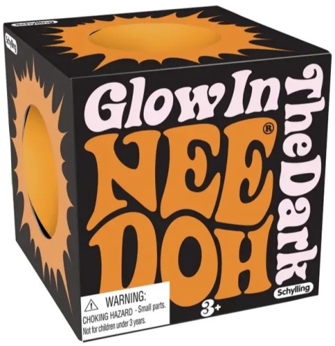 NeeDoh GLOW IN THE DARK sensoryczny gniotek świecący w ciemności Schylling - pomarańczowy