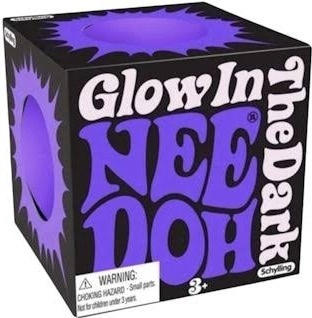 NeeDoh GLOW IN THE DARK sensoryczny gniotek świecący w ciemności Schylling - fioletowy