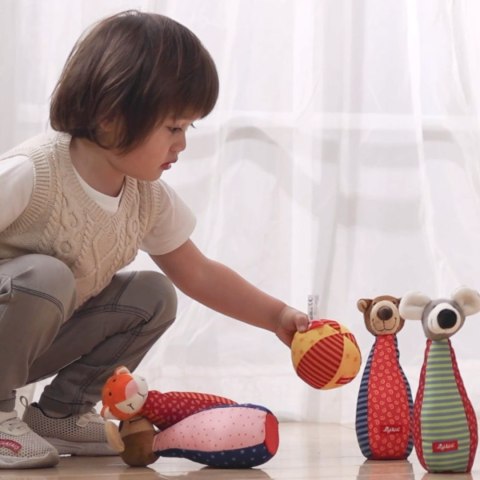 Sigikid Zestaw miękkie kręgle dla dzieci zabawka rozwojowa patchwork gra sigikid