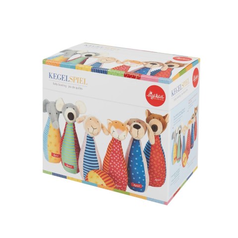 Sigikid Zestaw miękkie kręgle dla dzieci zabawka rozwojowa patchwork gra sigikid