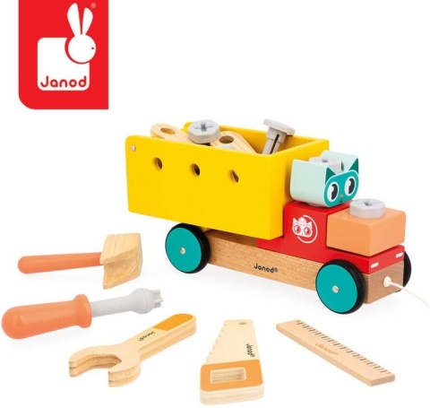 Janod Ciężarówka do składania do ciągnięcia Brico ‘Kids 2+