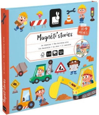 Janod Magnetyczna układanka Plac budowy Magneti'stories 3+