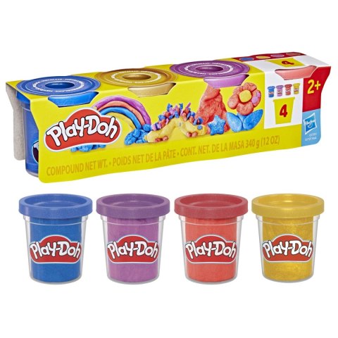 PLAY-DOH 4Pak Metalicznych Kolorów, zabawka kreatywna