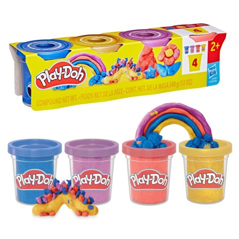 PLAY-DOH 4Pak Metalicznych Kolorów, zabawka kreatywna