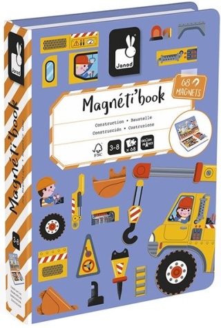 Janod Magnetyczna układanka Plac budowy Magnetibook 3-8 lat