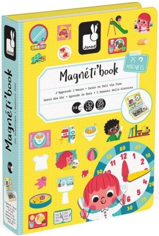 Janod Magnetyczna układanka Uczę się zegarka Magnetibook