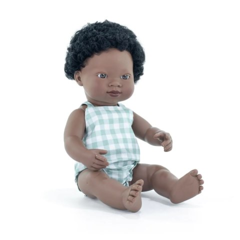 Miniland Lalka w ubranku chłopiec Afrykańczyk 38cm - Moi przyjaciele i ja