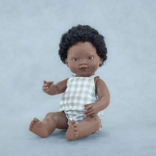 Miniland Lalka w ubranku chłopiec Afrykańczyk 38cm - Moi przyjaciele i ja