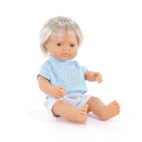 Miniland Lalka w ubranku chłopiec Europejczyk jasny blond, 38 cm - Moi przyjaciele i ja