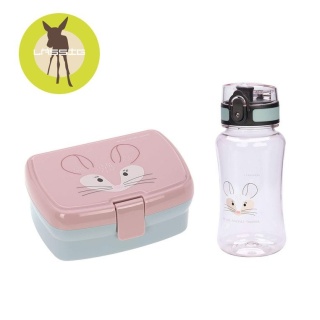 Lassig Zestaw na lunch Lunchbox + Tritanowa butelka bidon 460 ml Szynszyla