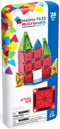 Usz. MAGNA-TILES Klocki Magnetyczne Travel microMAGS 26 el.