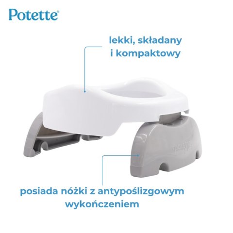 Potette Nocnik dla dziecka i nakładka na toaletę 2w1, miętowo-biały